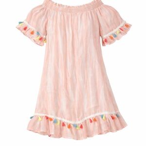 Pink tassel mini dress